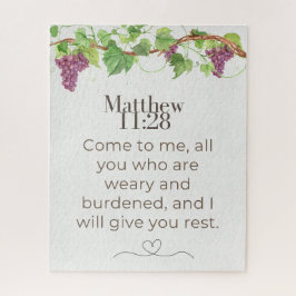 Matthäus 11:28 Kommt her zu mir Schrift | Rebenzwe Puzzle