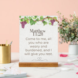 Matthäus 11:28 Kommt zu mir Schrift | Grapevine Acrylschild