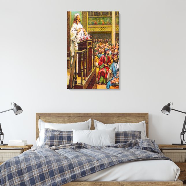 Matthäus 13:53-58 Lehrt in der Synagoge Leinwand (Insitu (Schlafzimmer))