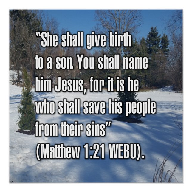 Matthäus 1:21 WEBU Poster (Vorderseite)