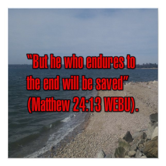 Matthäus 24:13 WEBU Poster (Vorderseite)