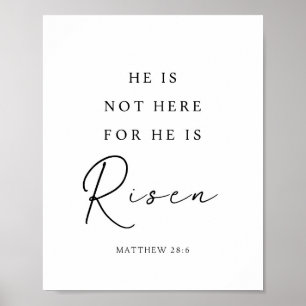 Matthäus 28:6 Er ist auferstanden, christliches Os Poster