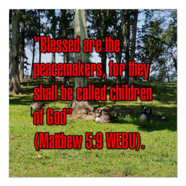 Matthäus 5:9 WEBU Poster (Vorderseite)