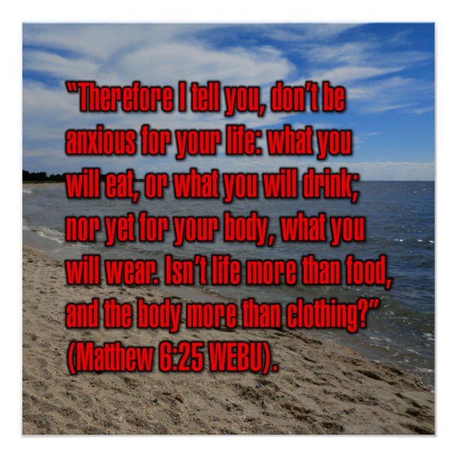 Matthäus 6:25 WEBU Poster (Vorderseite)