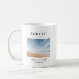 Matthäus 6:33-34 Suche zuerst das Reich Gottes Kaffeetasse
