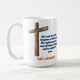 Matthäus 6:33 Kreuz Kaffeetasse