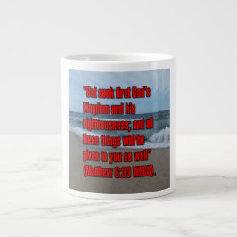 Matthäus 6:33 WEBU Mug Jumbo-Tasse