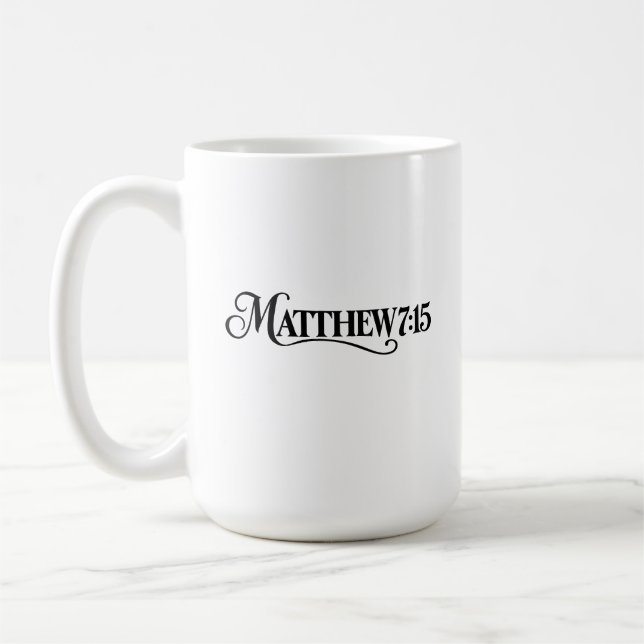 Matthäus 7:15 kaffeetasse (Links)