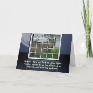Matthew-10:16 BIBEL-ZITAT-SCHAFE UNTER WÖLFEN Karte