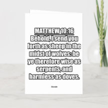Matthew 10:16 KJV Bible Verse Typografie