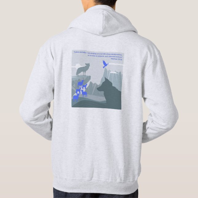 Matthew 10:16 - Schafe unter Wölfen Hoodie (Rückseite)
