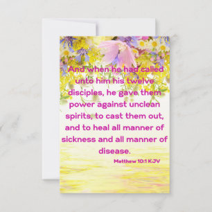 Matthew 10:1 KJV Bible Scripture Pic Greeting Karte