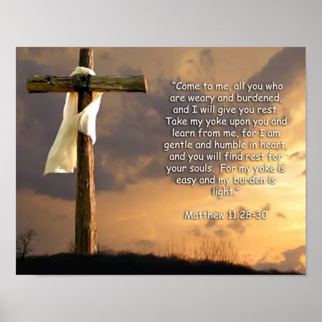 Matthew 11 28-30 poster (Vorne)