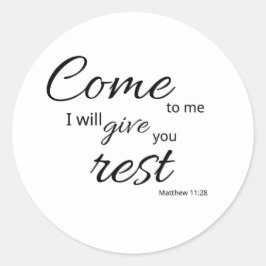 Matthew 11:28 Aufkleber | Dir Ruhe geben