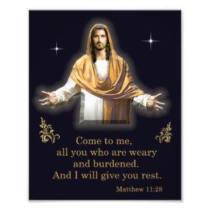 Matthew 11:28 fotodruck