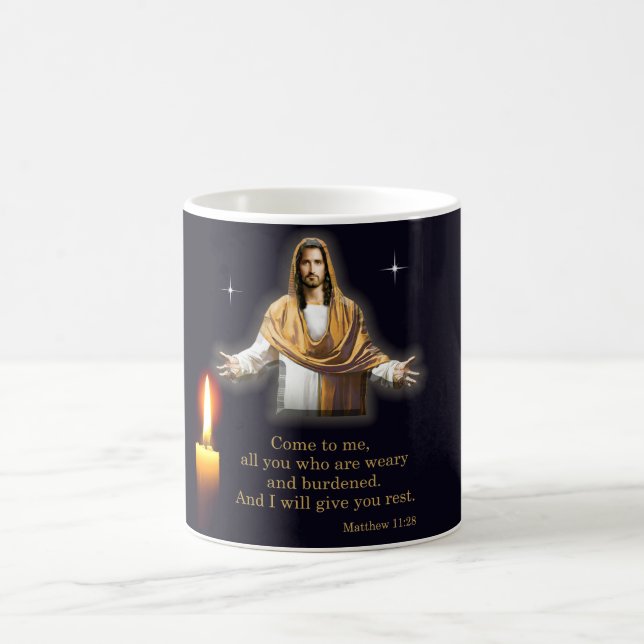 Matthew 11:28 kaffeetasse (Mittel)
