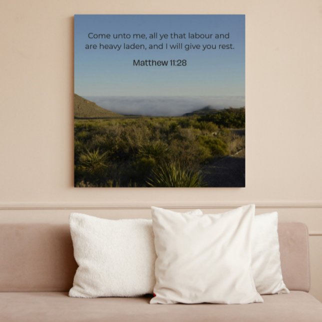 Matthew 11:28 KJV Wall Art –  Scripture Poster (Von Creator hochgeladen)