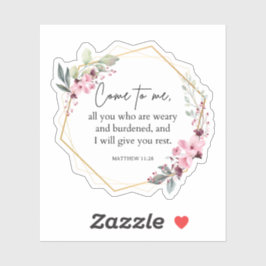 Matthew 11:28 Komm zu mir alle, die müde sind Aufkleber