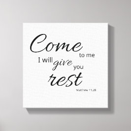 Matthew 11:28 Leinwand | Dir Ruhe geben