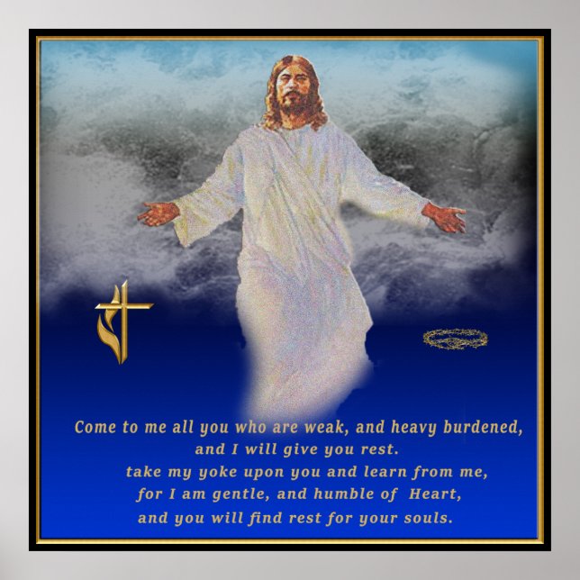 Matthew 11:28-Plakat Poster (Vorne)