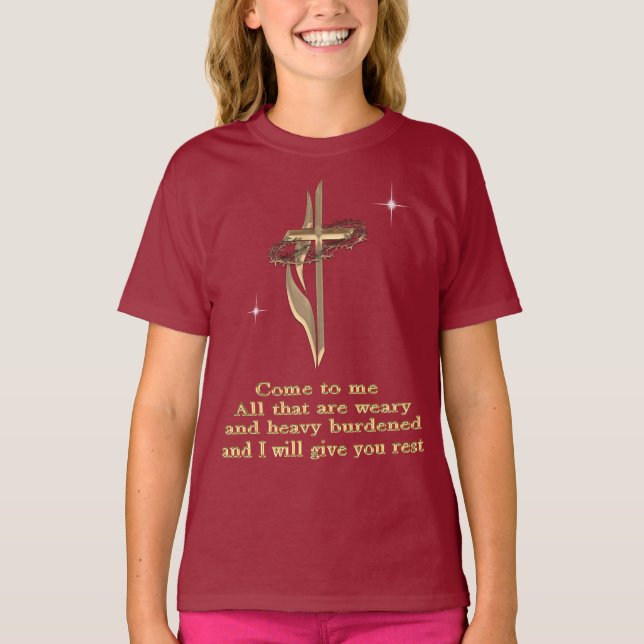 Matthew 11:28 T - Shirt (Vorderseite)