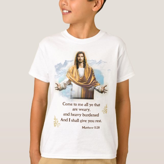 Matthew 11:28 T-Shirt (Vorderseite)