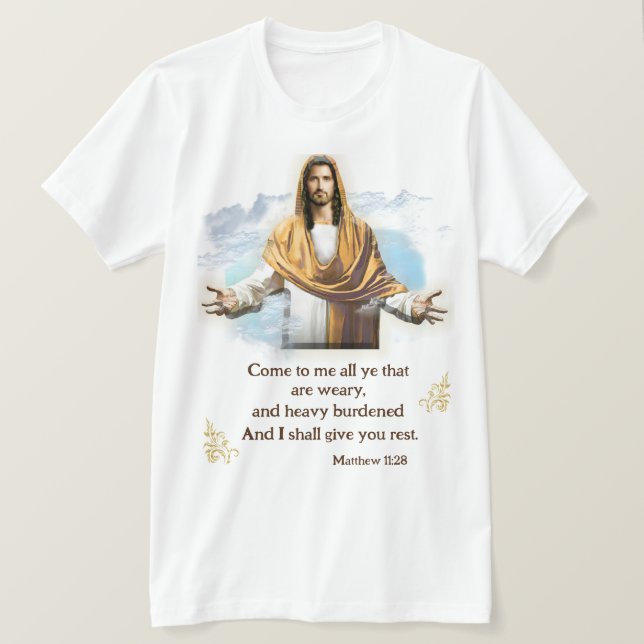 Matthew 11:28 T-Shirt (Design vorne)