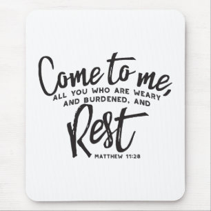 Matthew 11 Bibelverse Mousepad