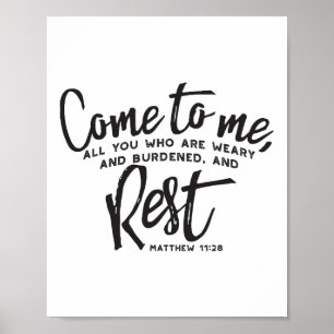 Matthew 11 Bibelverse Poster