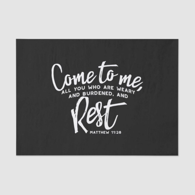 Matthew 11 Bibelverse Seidenpapier (Vorderseite)