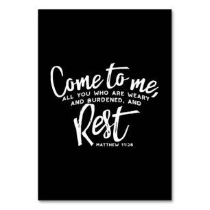 Matthew 11 Bibelverse Tischnummer