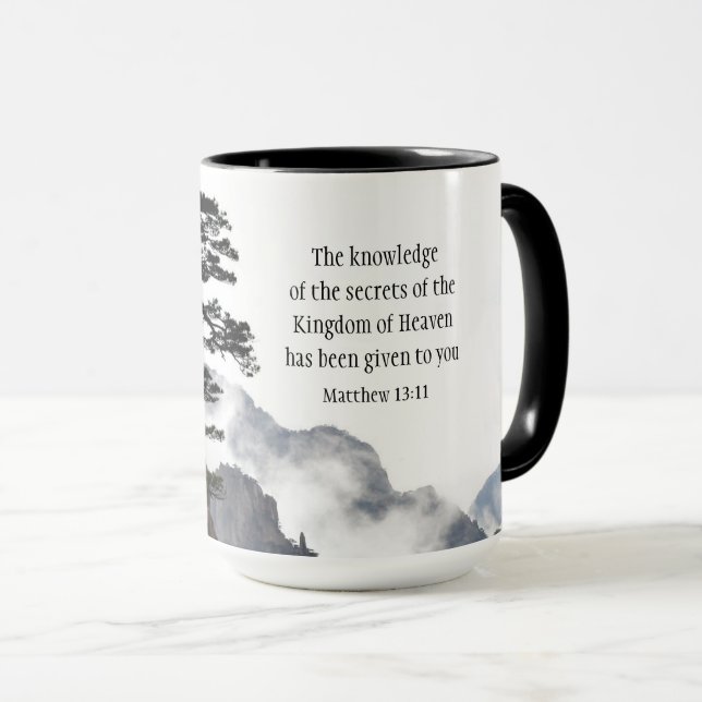 Matthew 13:11 Geheimnisse des Königreichs Himmels Tasse (VorderseiteRechts)