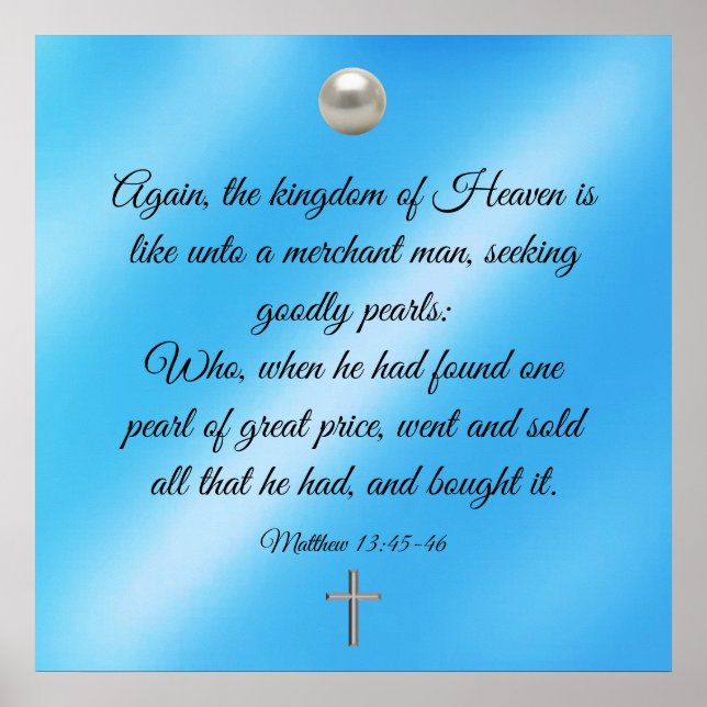 Matthew 13:45-46 Poster (Vorne)