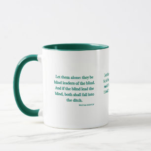 Matthew 15:14 KJV Bibelverse Zwei-Tonen-Tasse Tasse