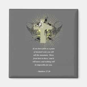 MATTHEW-17:20 Bibel-Vers Magnet