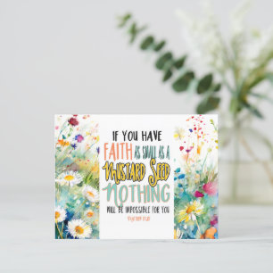 Matthew 17:20 Der Glaube als Senf-Bibelverse Postkarte