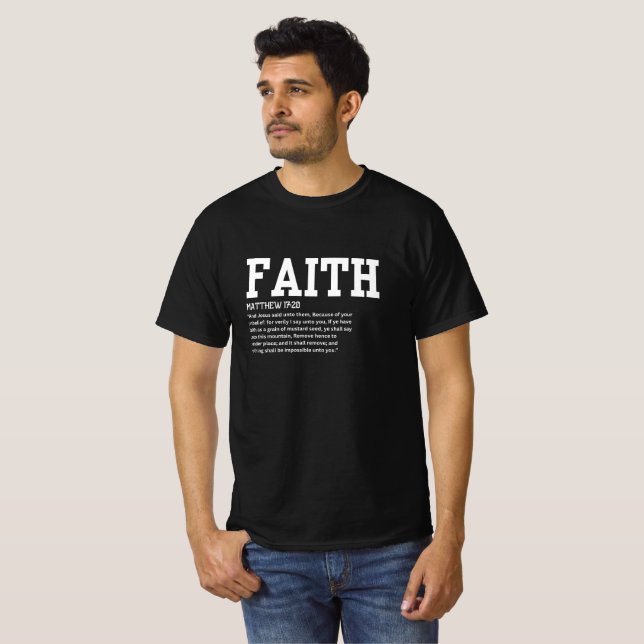 Matthew 17:20 Mens T - Shirt (Vorne ganz)
