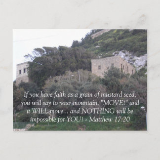 Matthew 17:20 postkarte