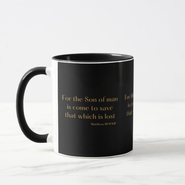 Matthew 18:11 KJV Bible Scripture Zwei-Tone-Tasse Tasse (Links)