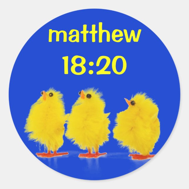 Matthew 18:20 Aufkleber (Vorderseite)