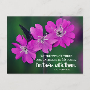 Matthew 18:20 Zwei oder Drei in meinem Namen Postkarte