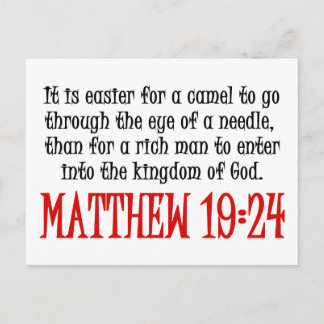 Matthew 19:24 postkarte