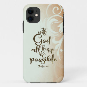 Matthew 19:26 Mit Gott ist alles möglich Case-Mate iPhone Hülle