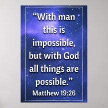 Matthew 19:26 Poster