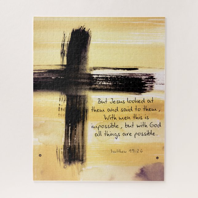 Matthew 19 26 Puzzle (Vertikal)