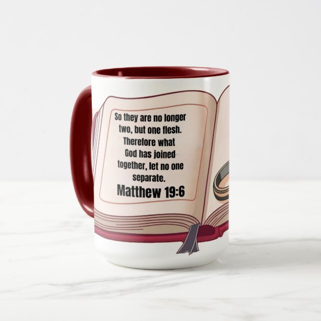 Matthew 19:6 Tasse (Vorderseite Links)