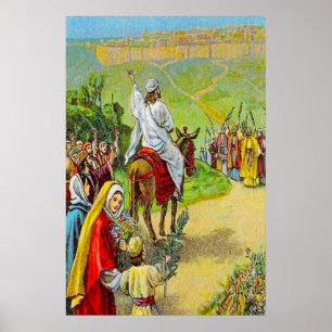 Matthew 21:1-11 Jesus wird als King Poster begrüßt