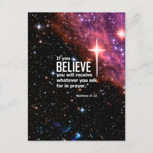 Matthew 21:22 postkarte