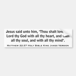Matthew-22:37 heilige Bibel-König James Version Autoaufkleber