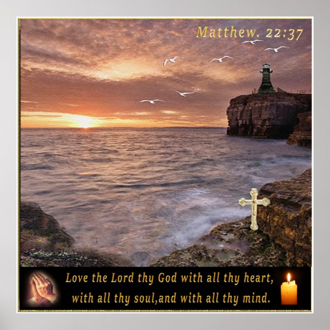 Matthew 22:37 Poster (Vorne)